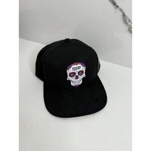 CHICAGO BULLS HAT CAP NBA MITCHELL NESS SUGAR SKULL DAY OF THE DEAD SNAPBACK EUC